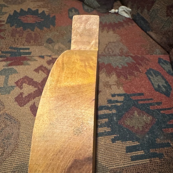 MCM Wooden Pineapple Shaped Tray with Yellow Accents - Picture 6 of 8